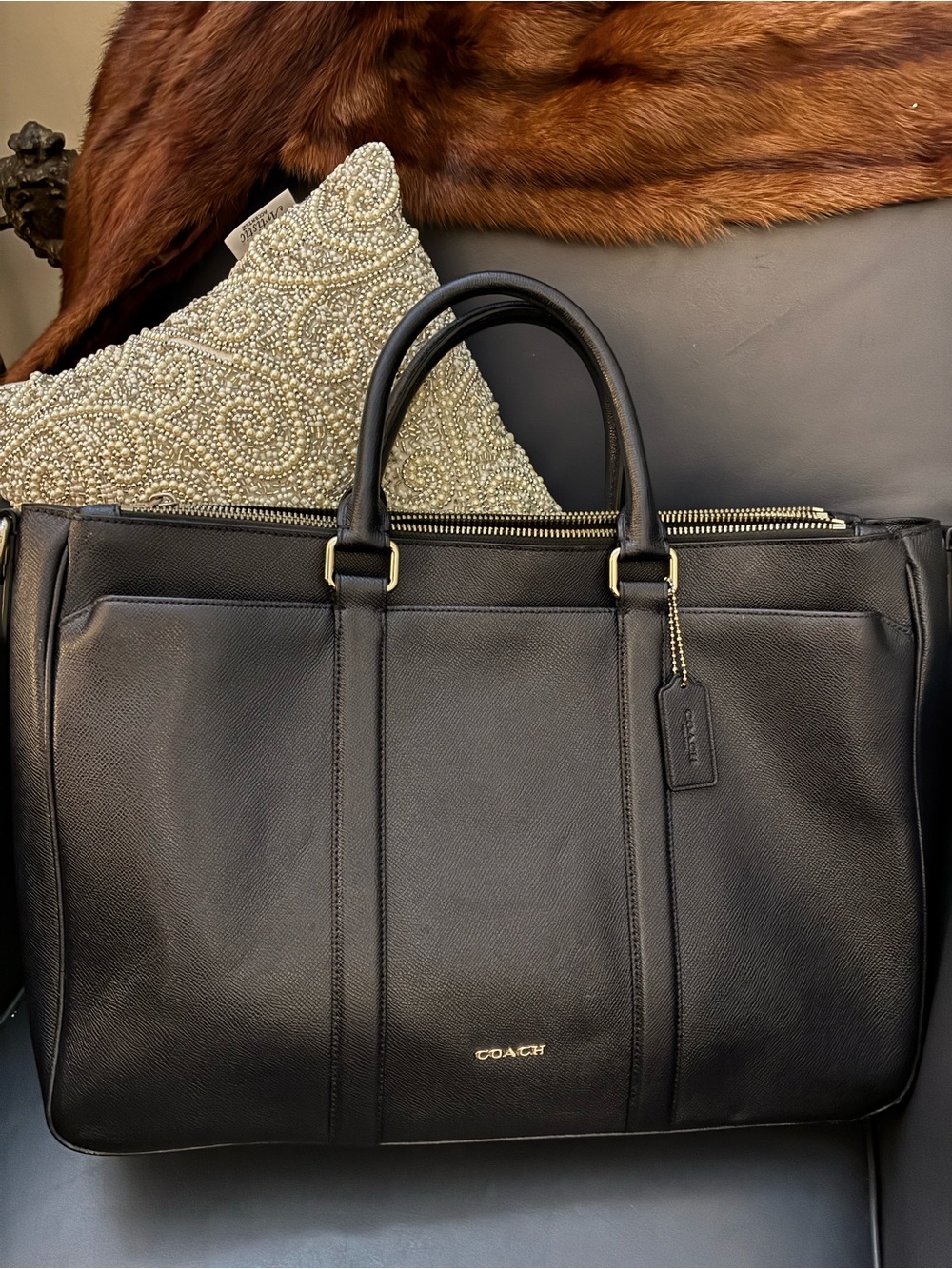 Coach Leather Laptop Case